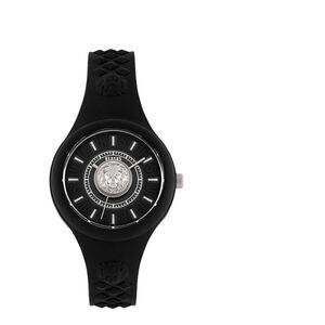 Versus Versace  Fire Island Lion Strap Watch Black Womens